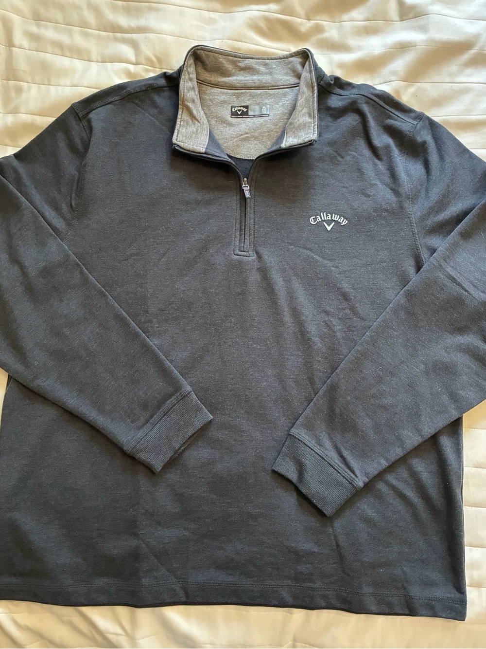 Callaway Men's Charcoal Grey Quarter-Zip Pullover XL